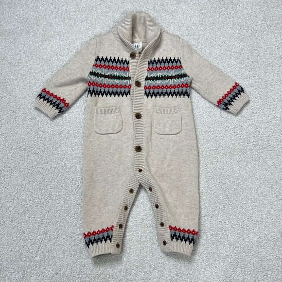 GAP Other - Baby gap skandi Button Down sweater jumper size 6-12 months Winter Knit